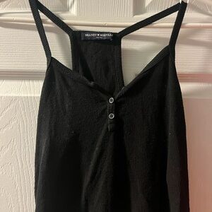 Brandy Melville Black Buttoned tank top